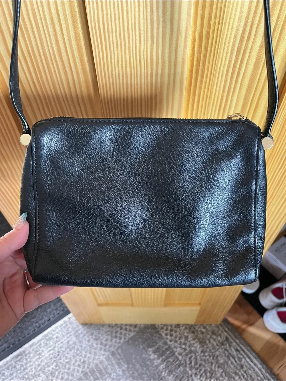kate spade Black Crossbody with Cream Trim and Gold Logo